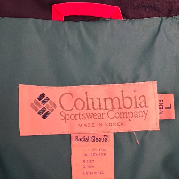 Vintage Columbia Powder Keg Jacket Mens L Navy Teal Pink 3in1 Zip Ski Snowboard - Picture 11 of 15